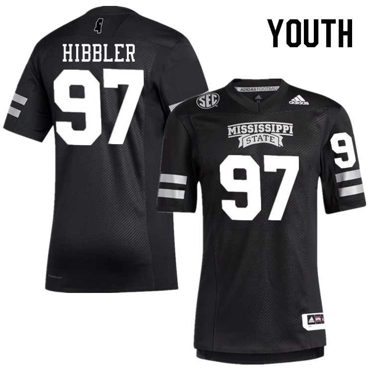 Youth #97 Terrance Hibbler Mississippi State Bulldogs College Football Jerseys Stitched-Black